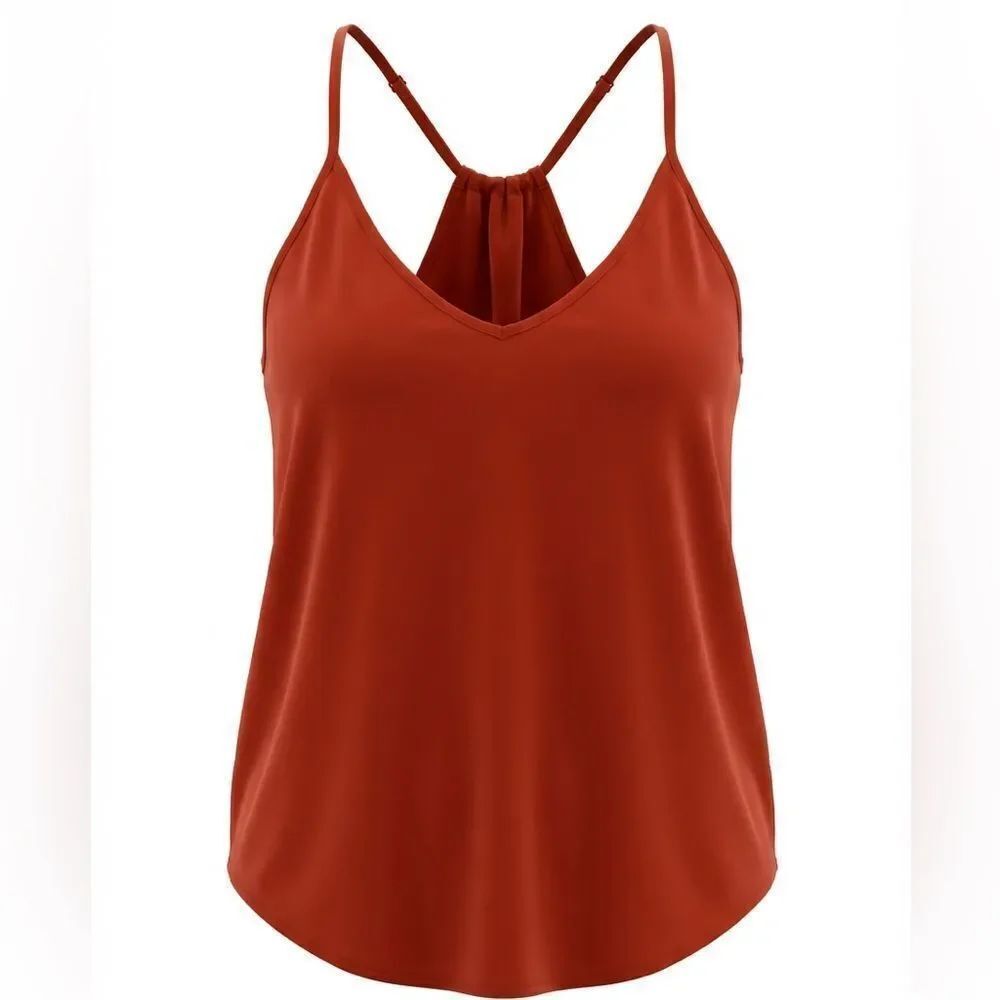 JCREW WOMENS RED CAMISOLE SIZE 2. LINED AND ADJUSTABLE